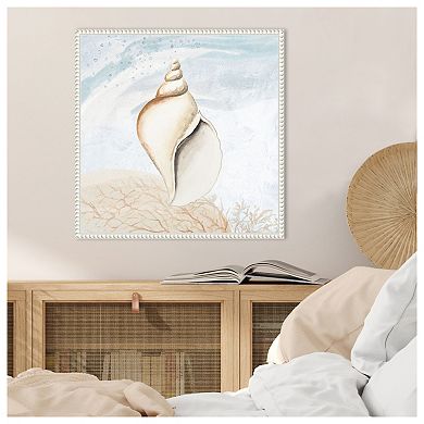 Ocean Oasis Tropical Seashell I By Patricia Pinto Framed Canvas Wall Art Print