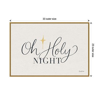 Oh Holy Night By Becky Thorns Framed Canvas Wall Art Print