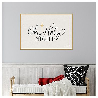 Oh Holy Night By Becky Thorns Framed Canvas Wall Art Print