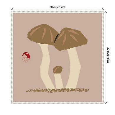 Matsutake Mushroom Family By Vision Grasp Art Framed Canvas Wall Art Print