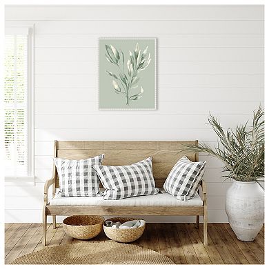 Tonal Green Ferns Ii By Elizabeth Medley Framed Canvas Wall Art Print