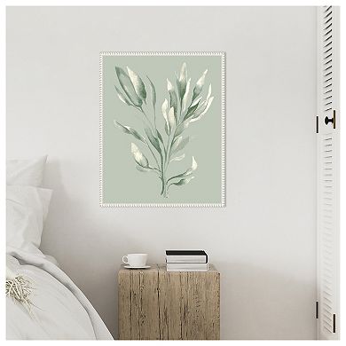 Tonal Green Ferns Ii By Elizabeth Medley Framed Canvas Wall Art Print