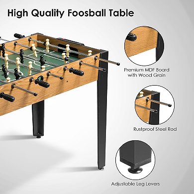 48" Competition Sized Home Recreation Wooden Foosball Table