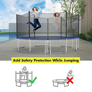 Trampoline Safety Replacement Protection Enclosure Net-15 Ft