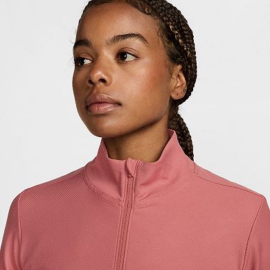 Women's Nike One Ribbed Full-Zip Mid Layer Top