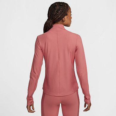 Women's Nike One Ribbed Full-Zip Mid Layer Top