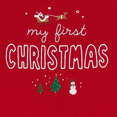 Baby Carter's Red "My First Christmas" Bodysuit