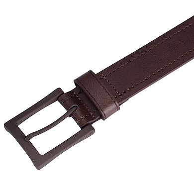 Men's Solid Casual Prong Belt For Big & Tall