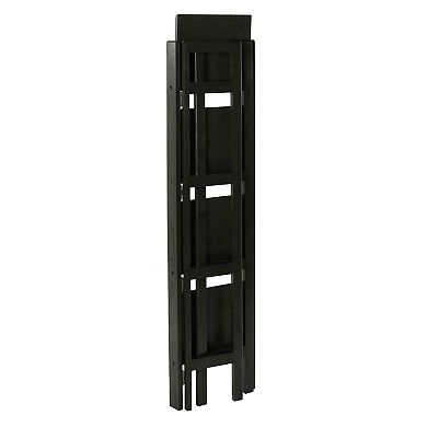 51.25" Black Elegant Terry Tall 4-Tier Folding Bookcase Shelf