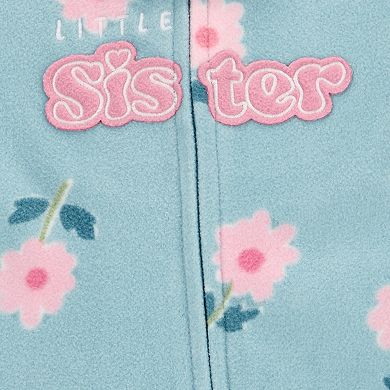 Baby Girl Carter's Little Sister Zip-Up Fleece Sleep & Play