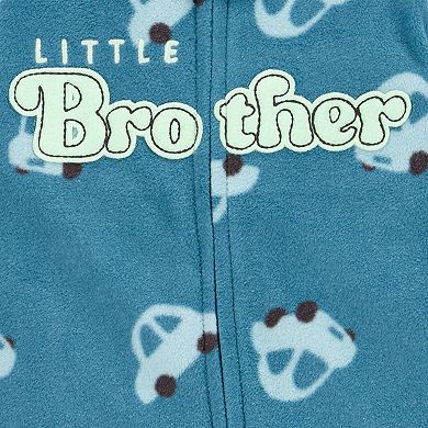 Baby Boy Carter's Little Brother Fleece Zip-Up Sleep & Play