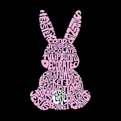 Easter Bunny - Girl's Word Art Crewneck Sweatshirt