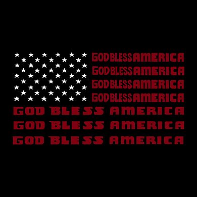 God Bless America - Girl's Word Art Crewneck Sweatshirt