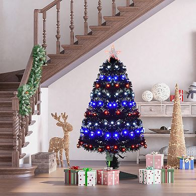 Artificial Christmas Tree 3' Indoor Realistic Holiday Decoration, 90 Tips, Black