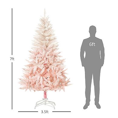 7' Artificial Christmas Tree Indoor Realistic Holiday Decoration, 1000 Tips