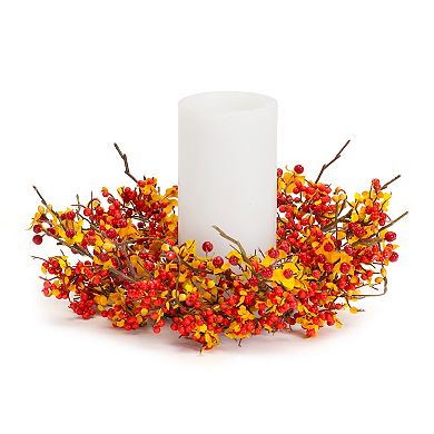 Bittersweet Berry And Twig Candle Ring (set of 6)