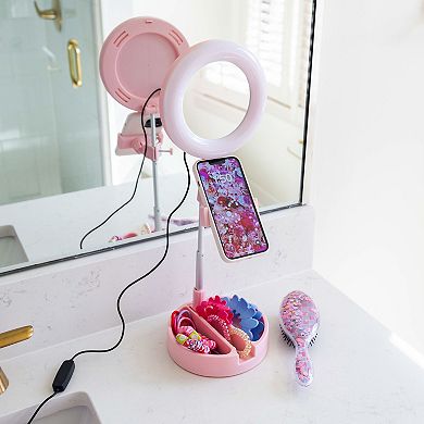 Packed Party Adjustable Makeup Mirror With Phone Holder