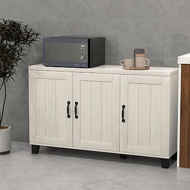 3-Door Buffet Sideboard with Adjustable Shelves and Anti-Tipping Kits