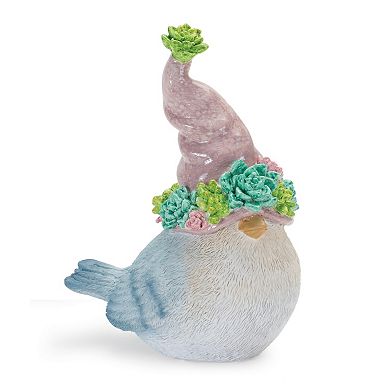 Succulent Bird Gnome Figurine (set Of 2)