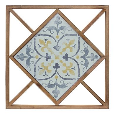Framed Ornamental Wall Tile (Set of 2) 14.25"SQ