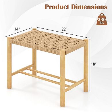 18 Inch Dining Stool Set Of 2-natural