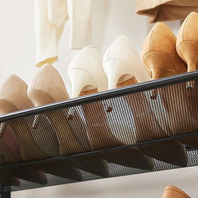 3-tier Shoe Racks For Closet, Set Of 2, Metal Mesh