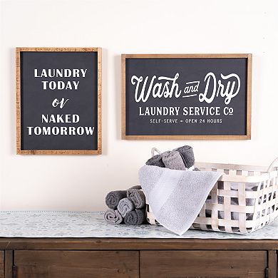 Wood Laundry Sentiment Sign 15"h