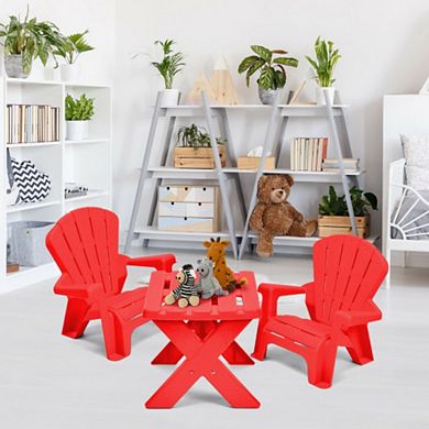 3-piece Plastic Children Table Chair Set