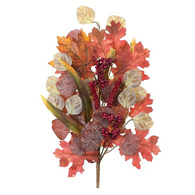 Mixed Fall Foliage Leaf Stem (Set of 2)