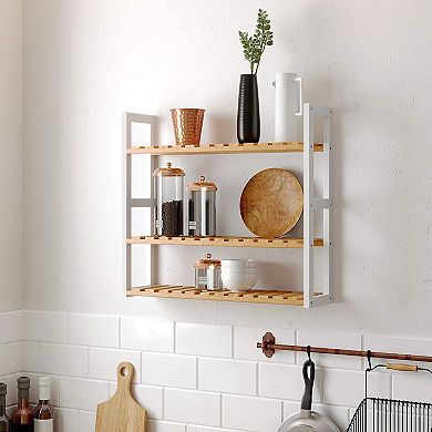 Adjustable Wicker Rack Multifunctional Bathroom, Kitchen, Living Room