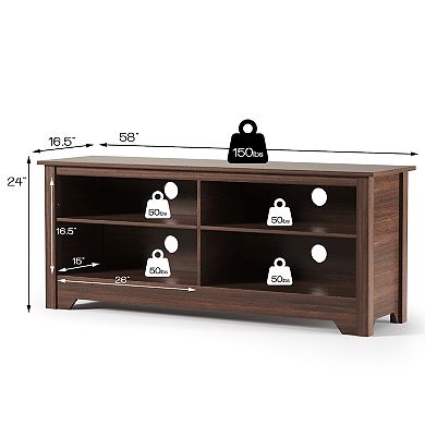 58 Inch Wooden Entertainment Media Center Tv Stand