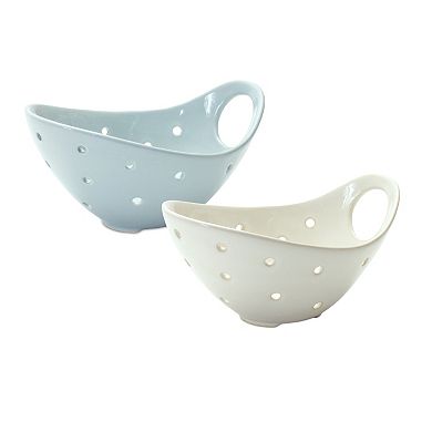 Ceramic Kitchen Colander Bowl (Set Of 4)