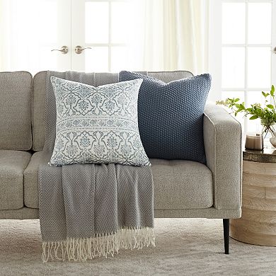 Urban Loft's 2-pack Decor Throw Pillows Seed Stitch Knit With Cotton Patterns In Antirpue Floral