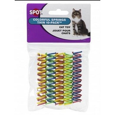 Spot Thin & Colorful Springs Cat Toy - 10 Pack