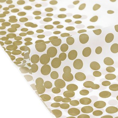 Disposable Plastic Rectangle Printed Gold Domes Dining Parties Table Covers 6 Pcs, 54" X 108"