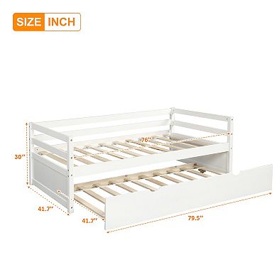 Merax Twin Size Daybed With Trundle
