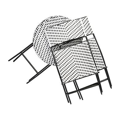 Flash Furniture Rouen Commercial Grade Foldable French Bistro 3 Piece Set