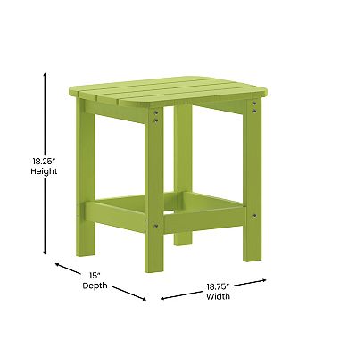 Flash Furniture Charlestown Tiered Commercial Adirondack Side Table 