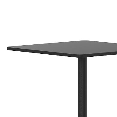 Flash Furniture Mellie 27.5'' Bronze Square Metal Indoor-Outdoor Table with Base