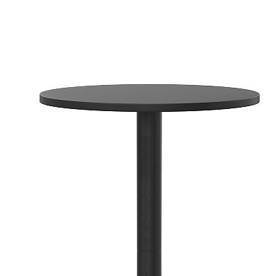 Flash Furniture Mellie 23.25" Black Round Metal Indoor-Outdoor Table