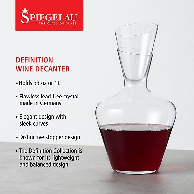 Spiegelau Definition 1l Wine Decanter And Stopper (set Of 1)