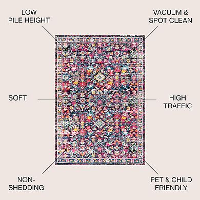 Alfombra Modern Boho Floral Area Rug