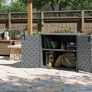 Suncast Wicker Outdoor Cabinet