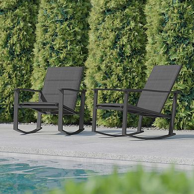 Flash Furniture Brazos Indoor/Outdoor Rocking Chair 2-piece Set