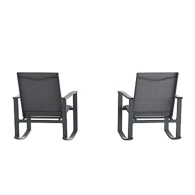 Flash Furniture Brazos Indoor/Outdoor Rocking Chair 2-piece Set