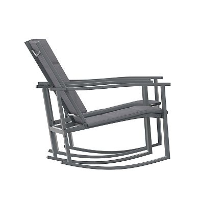 Flash Furniture Brazos Indoor/Outdoor Rocking Chair 2-piece Set