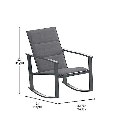 Flash Furniture Brazos Indoor/Outdoor Rocking Chair 2-piece Set