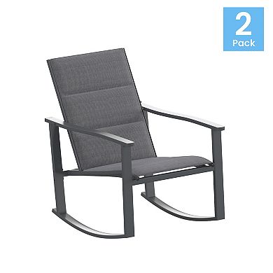 Flash Furniture Brazos Indoor/Outdoor Rocking Chair 2-piece Set