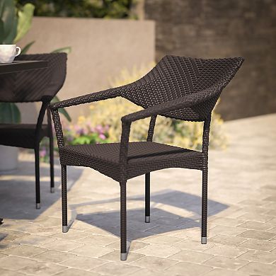 Flash Furniture Jace Commercial Grade Stacking Patio Chair