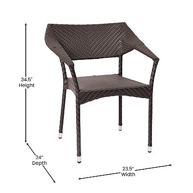 Flash Furniture Jace Commercial Grade Stacking Patio Chair